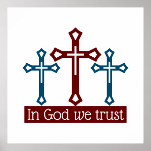 Poster En Dieu, nous faisons confiance, Crucifix