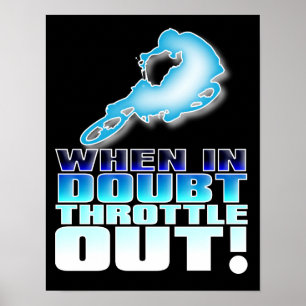 Poster En Doute Étouffer Dirt Bike Motocross Pos