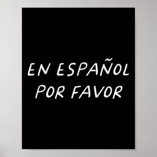 Poster En Espagnol S'il Vous Plaît Professeur D'espagnol