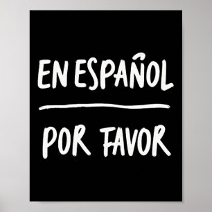 Poster En Espagnol S'il Vous Plaît Professeur d'espagnol