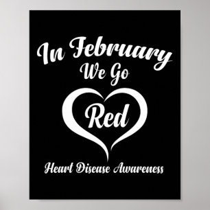 Poster En Février, Nous allons Red Heart Disease Awarenes
