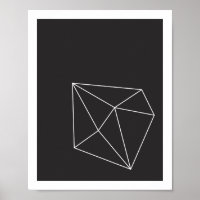 Poster en forme géométrique noire et blanche 1