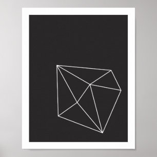 Poster en forme géométrique noire et blanche 1