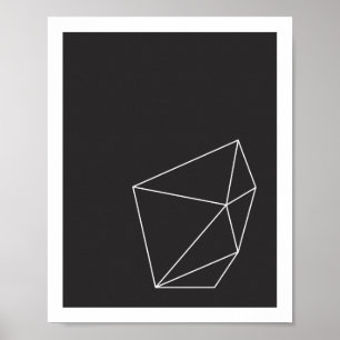 Poster en forme géométrique noire et blanche 2