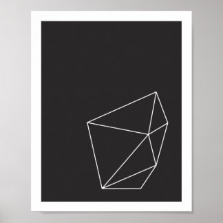 Poster en forme géométrique noire et blanche 2