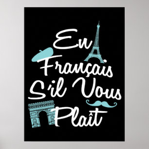 Poster En Français S'il vous Plait - Langue Française