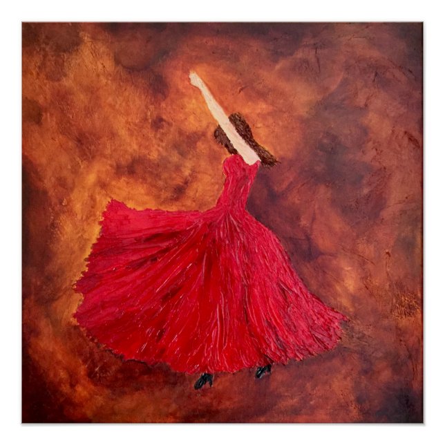 Poster En Fuego, Danseuse flamenco (Devant)