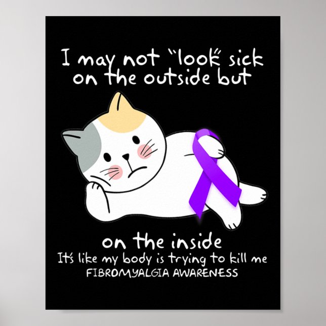 Poster En Mai Ne Pas Regarder Malade Sur La Fibromyalgie  (Devant)