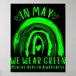 Poster En mai, nous portons le vert pour la sensibilisati