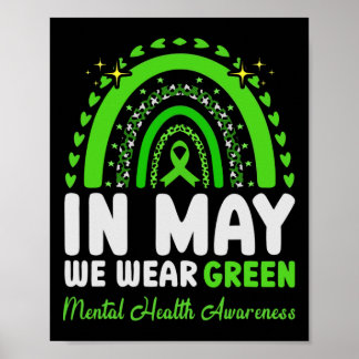 Poster En mai, nous portons le vert Sensibilisation à la 