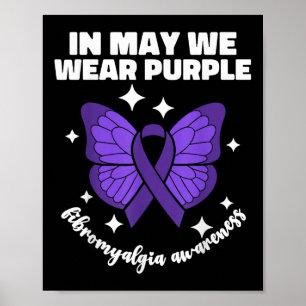 Poster En Mai Nous Portons Violet Pour La Fibromyalgie M 