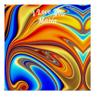 Poster en marbre Abstrait liquide coloré brillant
