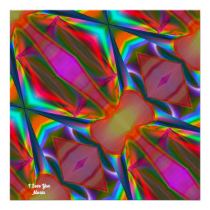 Poster en marbre Abstrait liquide coloré brillant