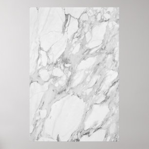 Poster en marbre blanc et gris