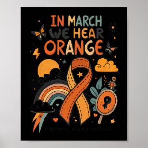 Poster En Mars Nous Portons Orange Déficience De Développ