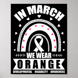 Poster En mars, portez orange déficience intellectuelle