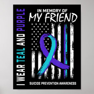 Poster En mémoire Ami Prévention du suicide Amer