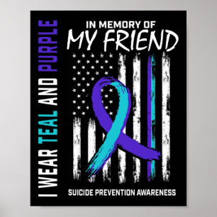 Poster En mémoire Ami Prévention du suicide Amer