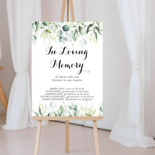 Poster En Mémoire Amoureuse Aquarelle Eucalyptus Vert