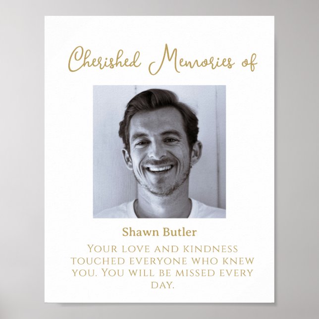 Poster En Mémoire Amoureuse, Élégant signe de mariage (Devant)