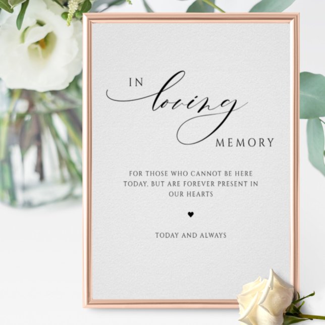 Poster En Mémoire Amoureuse, Élégant signe de mariage (Créateur téléchargé)