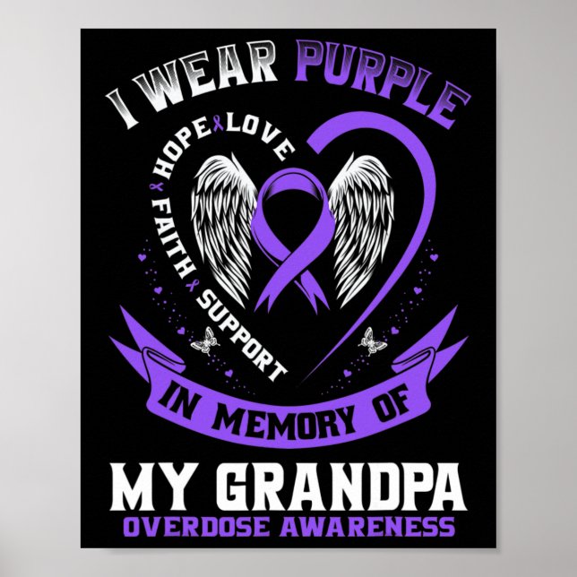Poster En Mémoire De Grand-Père La Surdose De Drogue Sens (Devant)