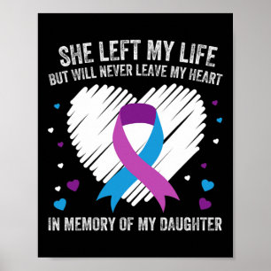 Poster En mémoire de ma fille aimée Prévention du suicide