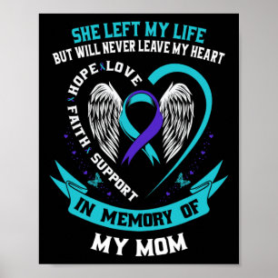 Poster En Mémoire De Ma Mère Perte De Mère Suicide Reconn