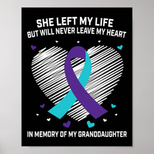 Poster En Mémoire De Ma Petite-Fille Suicide Sensibilisat