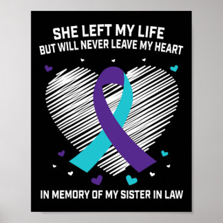 Poster En mémoire de ma soeur en droit Sensibilisation au