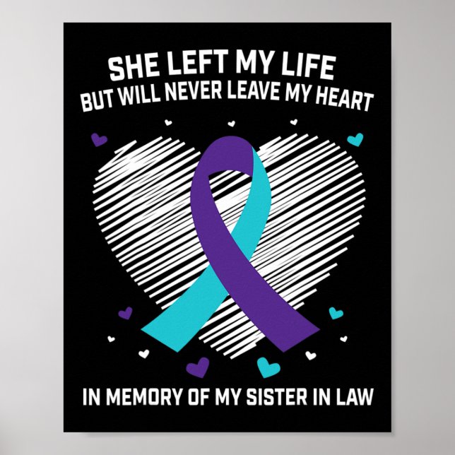 Poster En mémoire de ma soeur en droit Sensibilisation au (Devant)