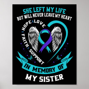 Poster En Mémoire De Ma Soeur Mémorial De Sensibilisation