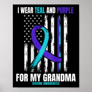 Poster En Mémoire De Mon Grand-Mère Drapeau De Sensibilis