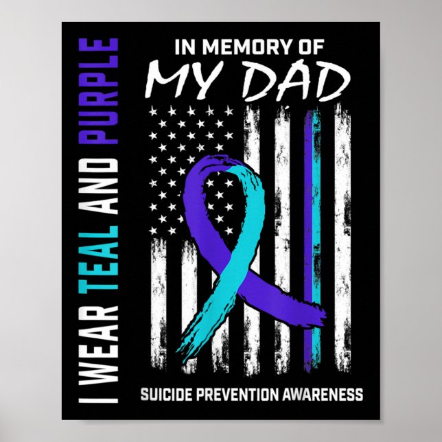 Poster En Mémoire De Papa Prévention Suicide Amer (Devant)