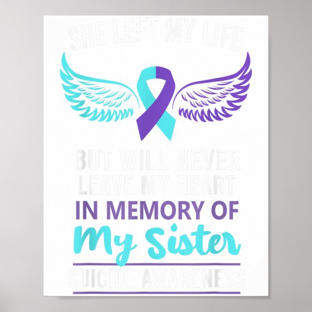 Poster En Mémoire De Soeur Prévention Du Suicide (Devant)