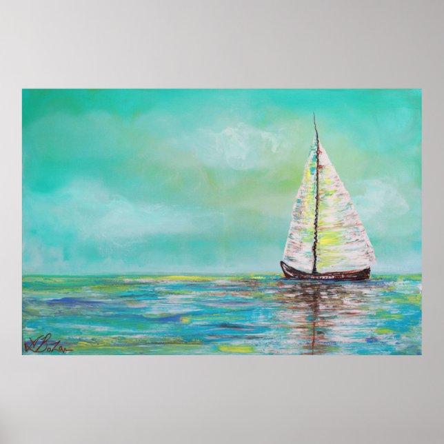 Poster en mer seul (Devant)