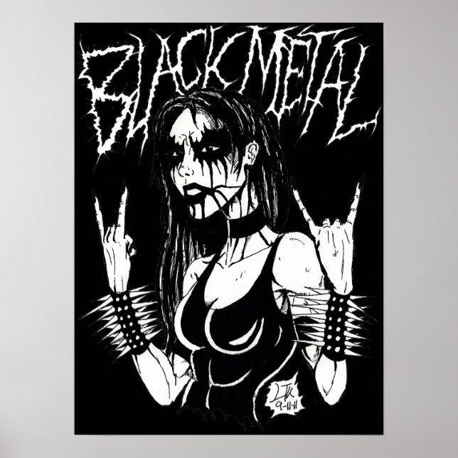 Poster en métal noir (Devant)