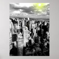 Poster en noir et blanc New York City Skyline