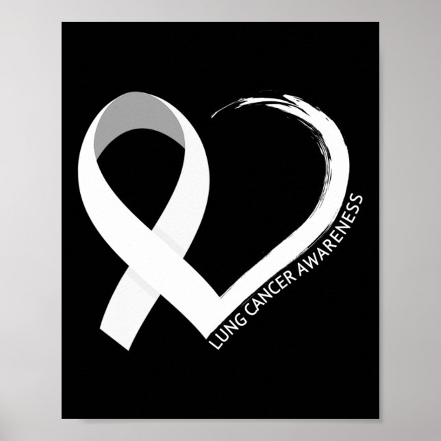 Poster En Novembre, Nous Portons Blanc Lung Cancer Sensib (Devant)