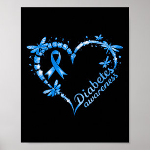 Poster En Novembre Nous Portons Bleu Cure Diabète Sensibi