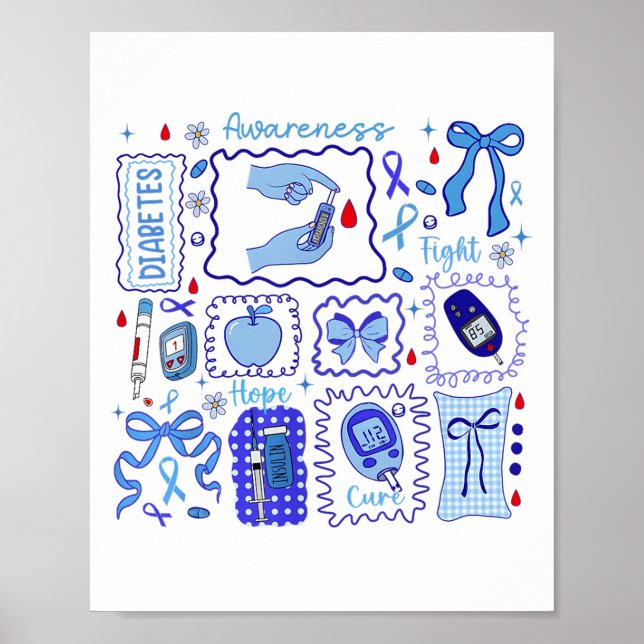 Poster En Novembre, Nous Portons Bleu Lutte De Sensibilis (Devant)