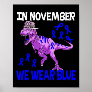 Poster En Novembre Nous Portons Bleu Type 1 Sensibilisati