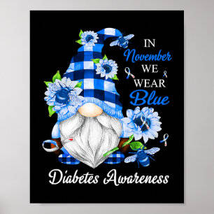 Poster En Novembre, Nous Portons Des Gnomes Bleus Sensibi