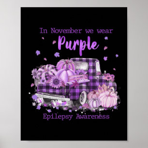 Poster En Novembre Nous Portons Purple Camion Epilepsie L