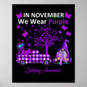 Poster En Novembre Nous Portons Purple Epilepsy Sensibili