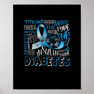 Poster En Novembre We Wear Blue T1D Type 1 Diabetes Aware