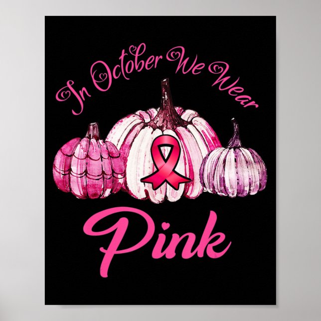 Poster En Octobre Nous Portons Des Cadeaux D'Halloween Ci (Devant)