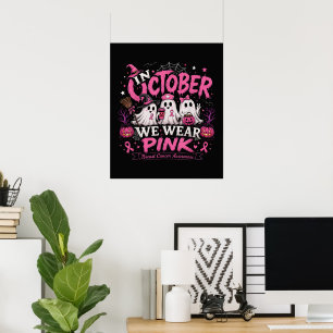 Poster en octobre nous portons du rose pour la sensibilis