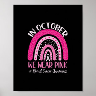 Poster en octobre nous portons l'awar de cancer du sein a