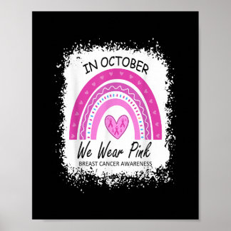 Poster En Octobre, Nous Portons Pink Breast Cancer Sensib